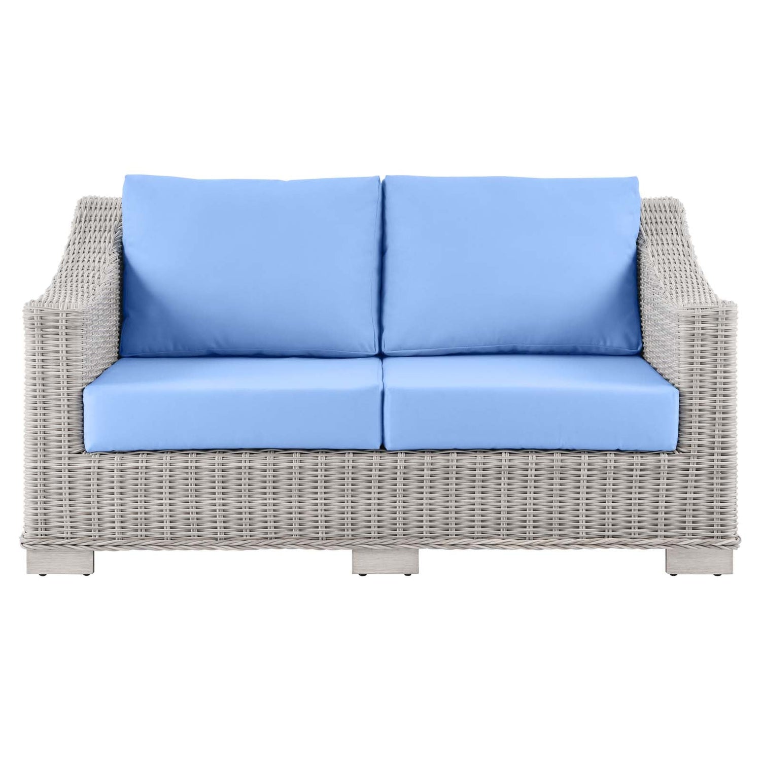 Conway Outdoor Patio Wicker Rattan Loveseat By HouseBean