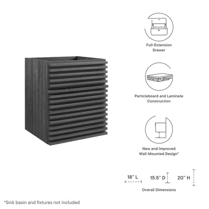 Render Wall-Mount Bathroom Cabinet Basin Not Included by Modway