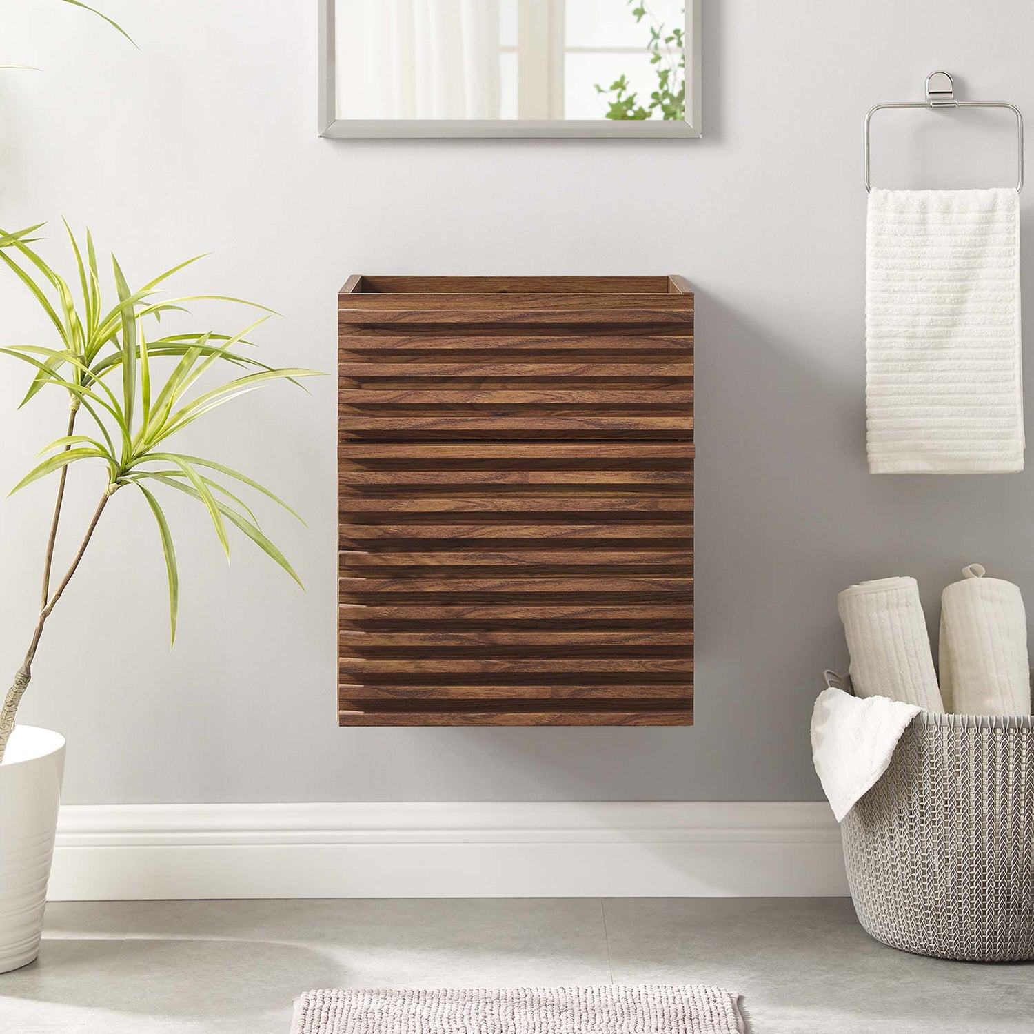 Render Wall-Mount Bathroom Cabinet Basin Not Included by Modway