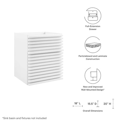 Render Wall-Mount Bathroom Cabinet Basin Not Included by Modway