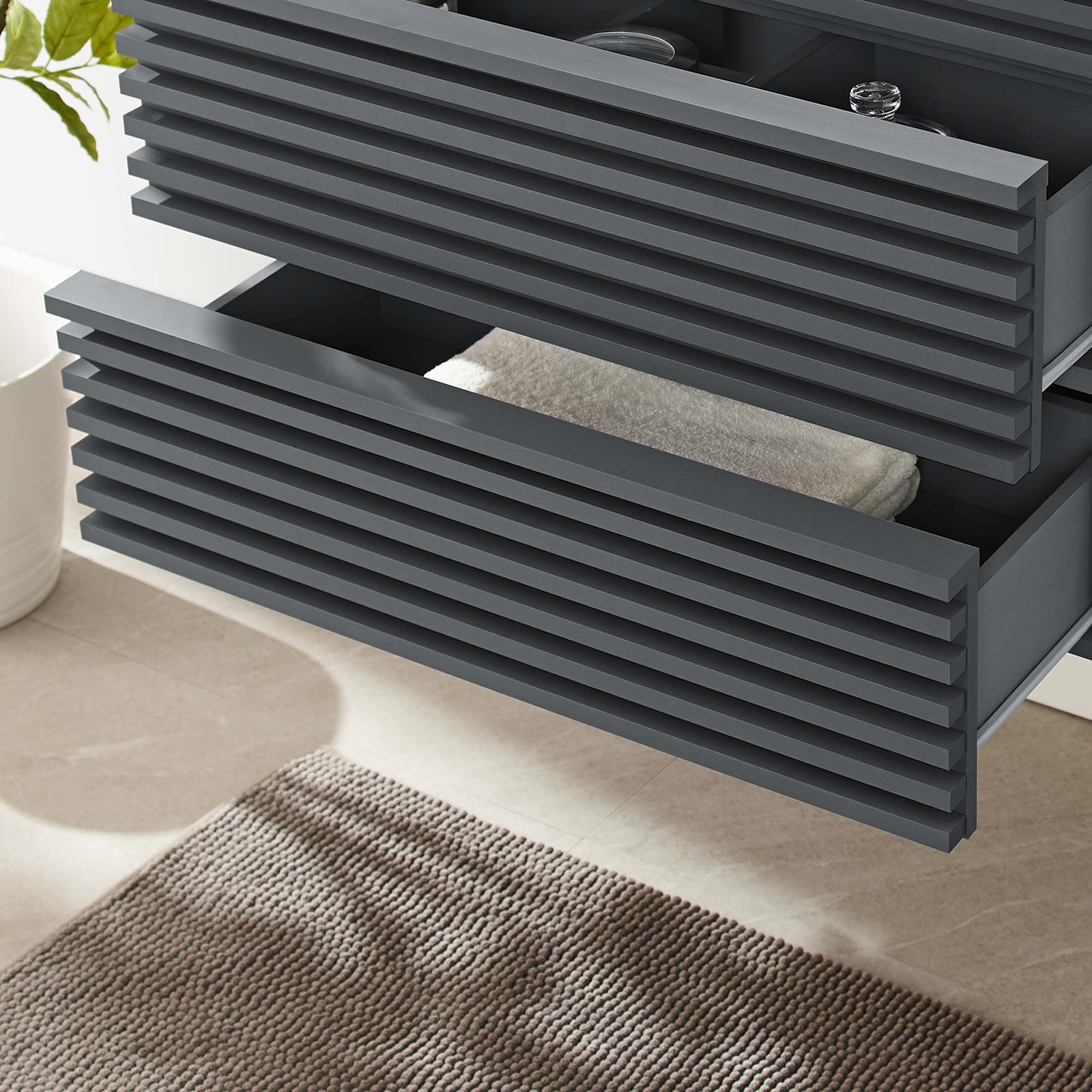 Render Wall-Mount Bathroom Cabinet Basin Not Included by Modway