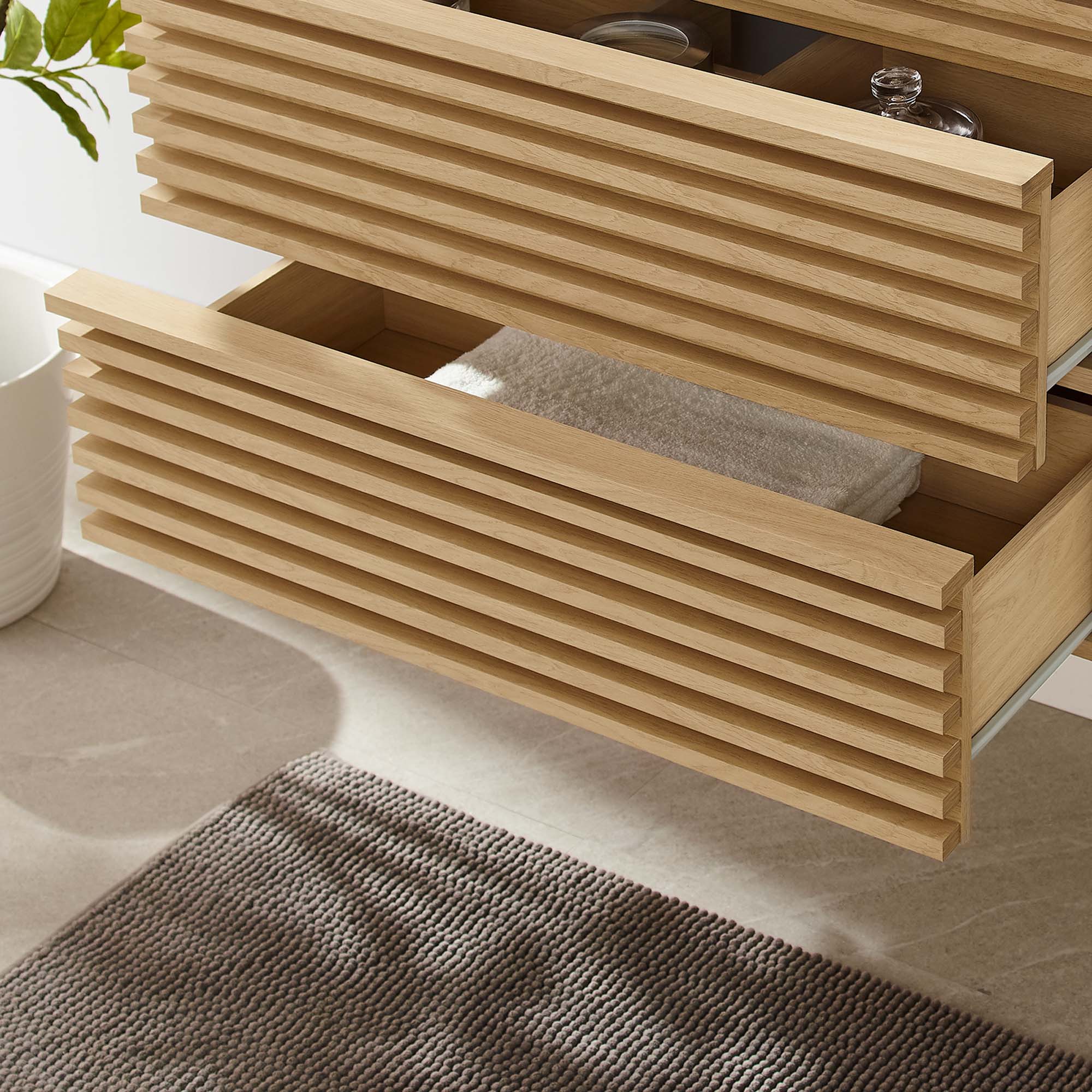 Render Wall-Mount Bathroom Cabinet Basin Not Included by Modway