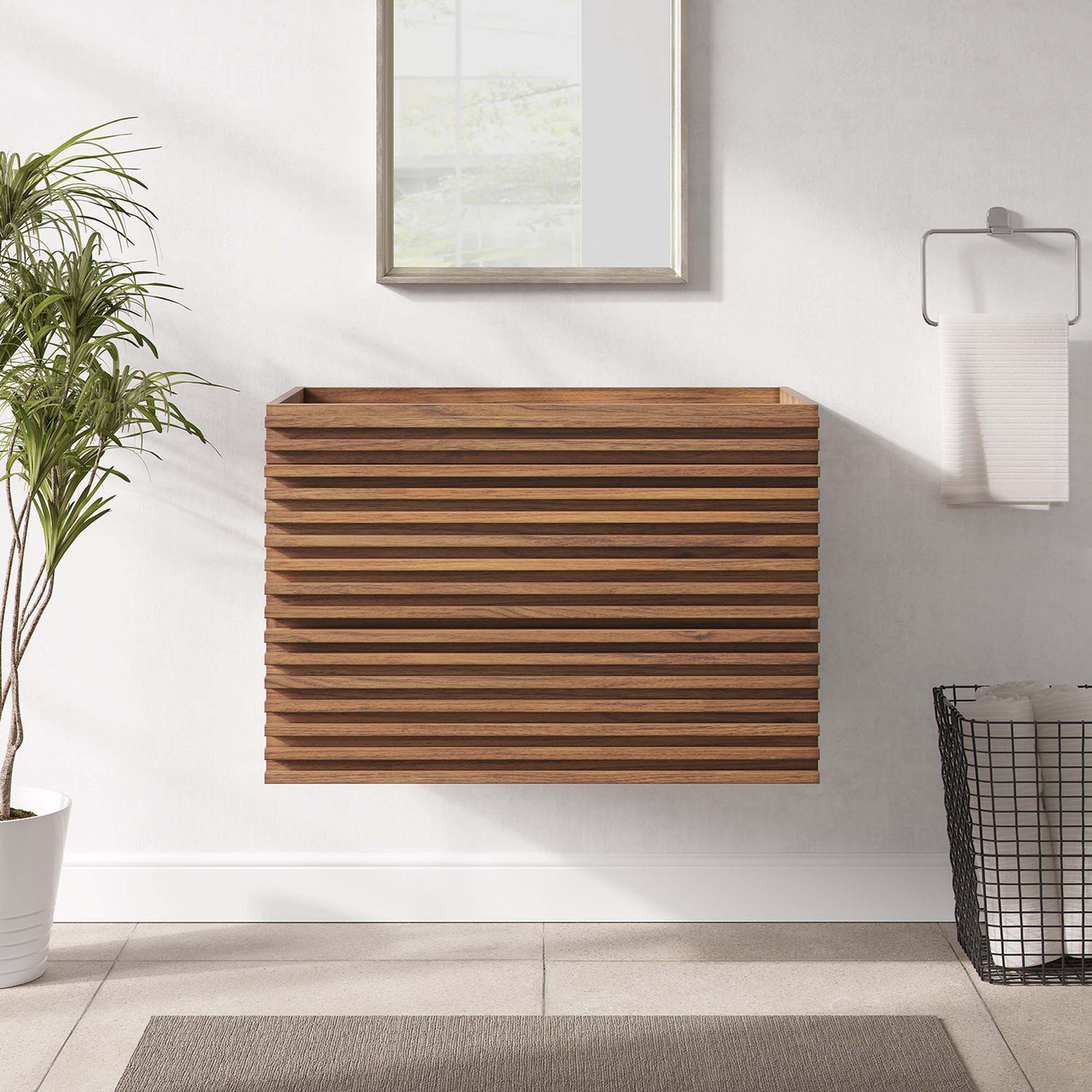 Render Wall-Mount Bathroom Cabinet Basin Not Included by Modway
