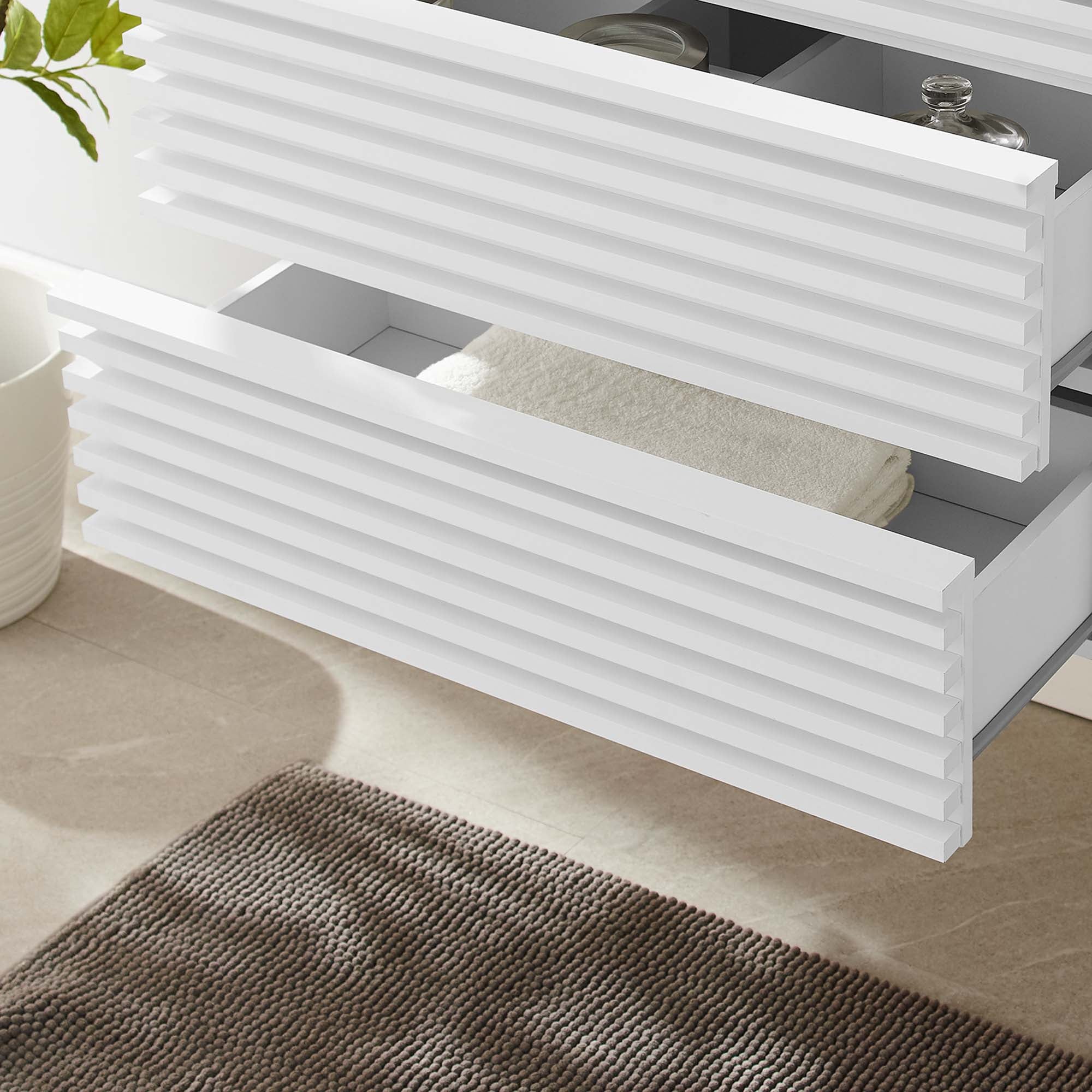 Render Wall-Mount Bathroom Cabinet Basin Not Included by Modway