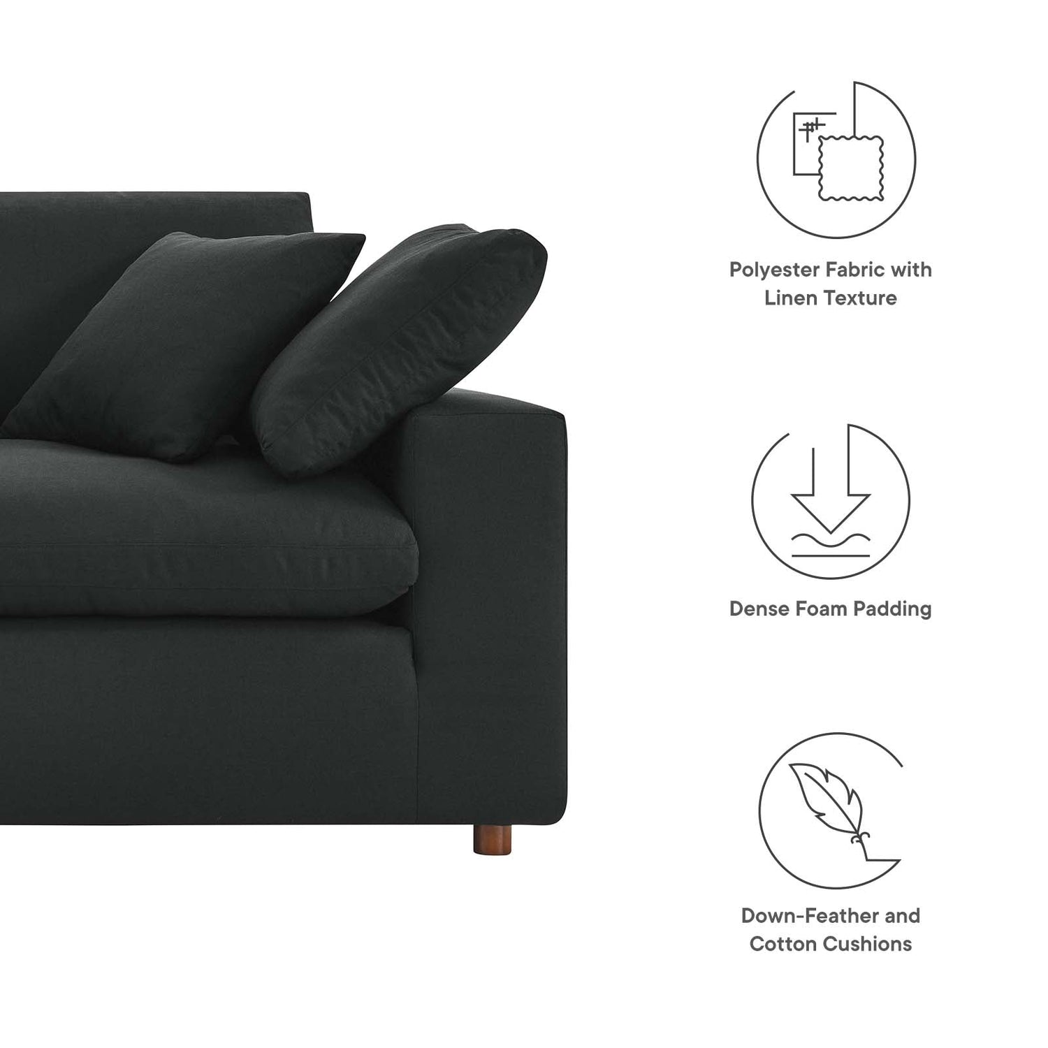 Commix Down Filled Overstuffed Loveseat By HouseBean