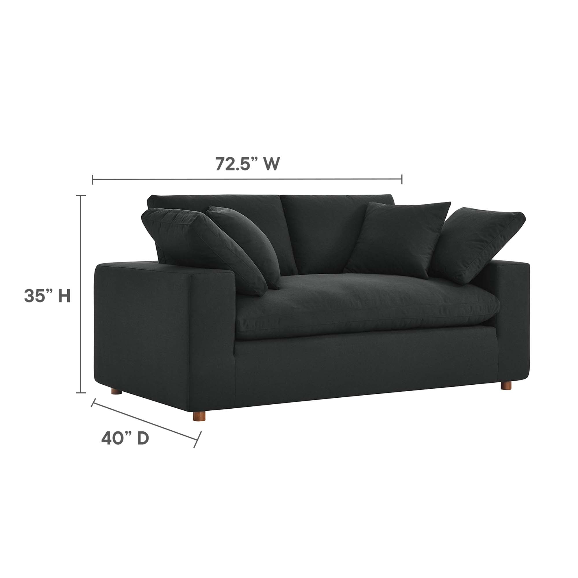 Commix Single Loveseat by Modway