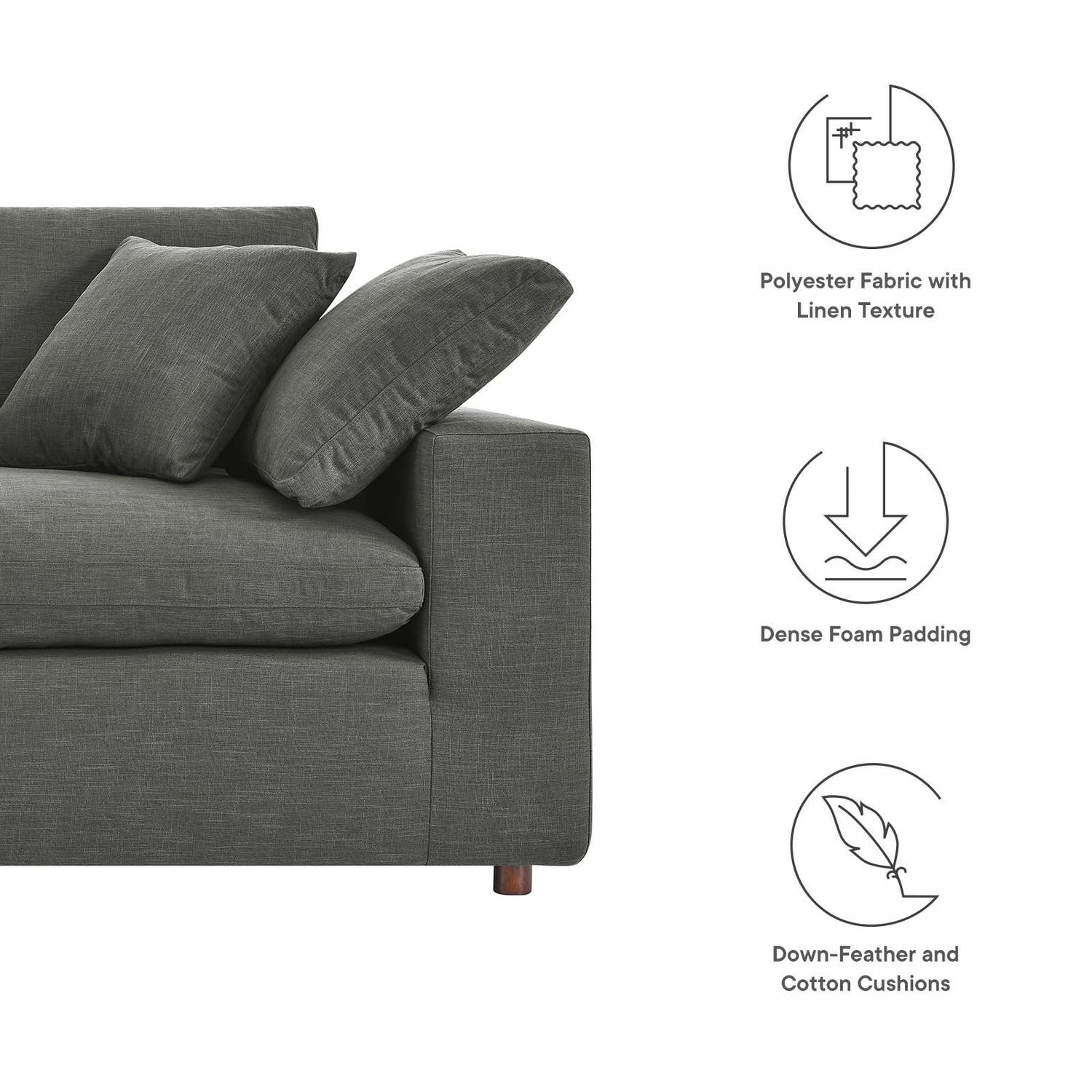 Commix Down Filled Overstuffed Loveseat By HouseBean