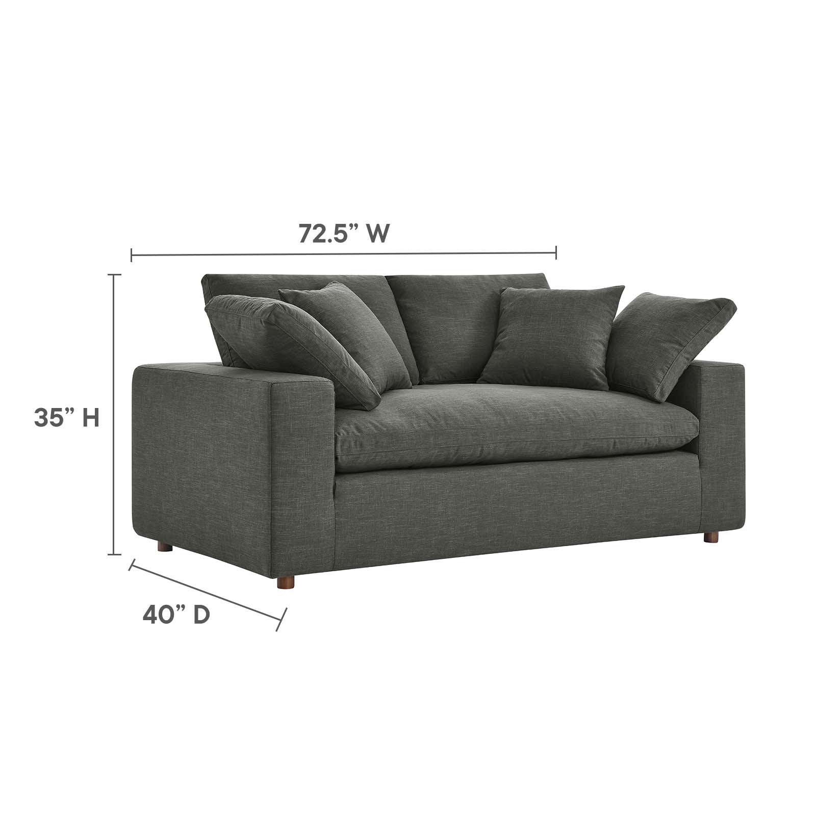 Commix Down Filled Overstuffed Loveseat By HouseBean