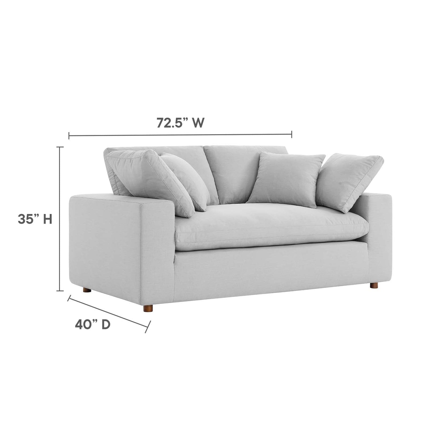 Commix Down Filled Overstuffed Loveseat By HouseBean