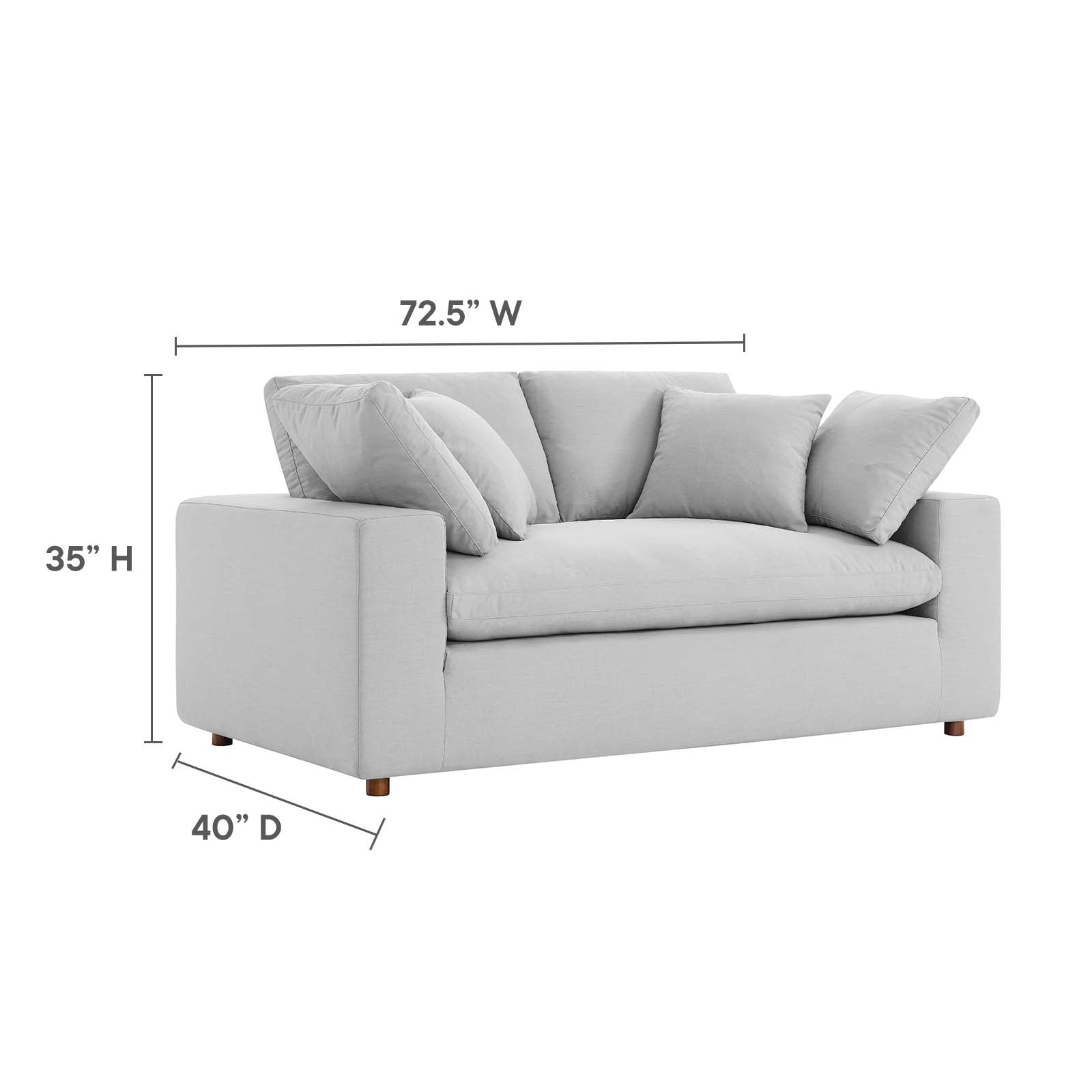 Commix Down Filled Overstuffed Loveseat By HouseBean