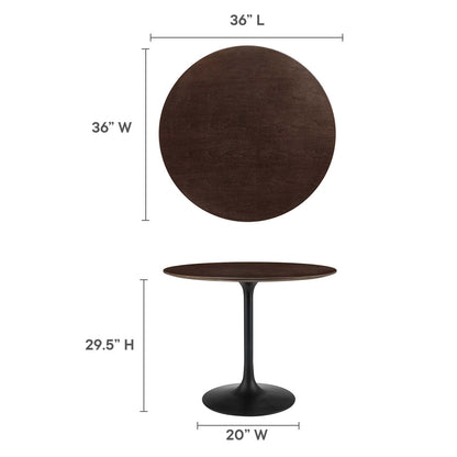 Lippa 36&quot; Round Wood Grain Dining Table By HouseBean