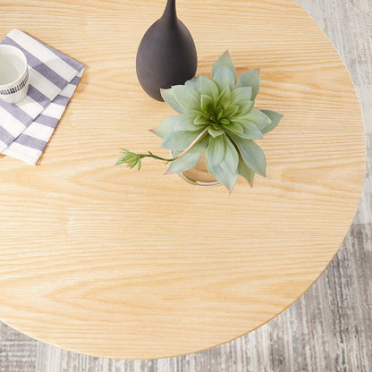 Lippa 36&quot; Round Wood Grain Dining Table By HouseBean