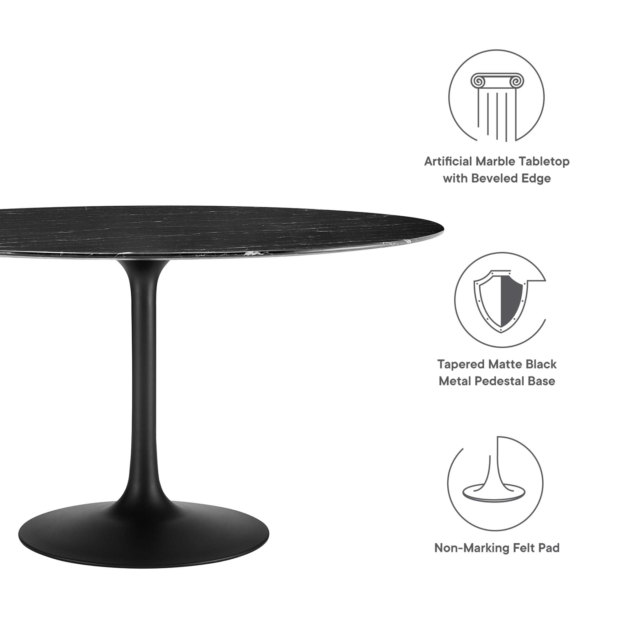 Lippa Round 54&quot; Dining Table by Modway