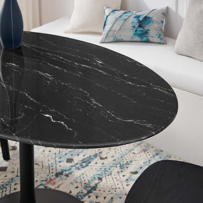 Lippa 54&quot; Oval Artificial Marble Dining Table By HouseBean