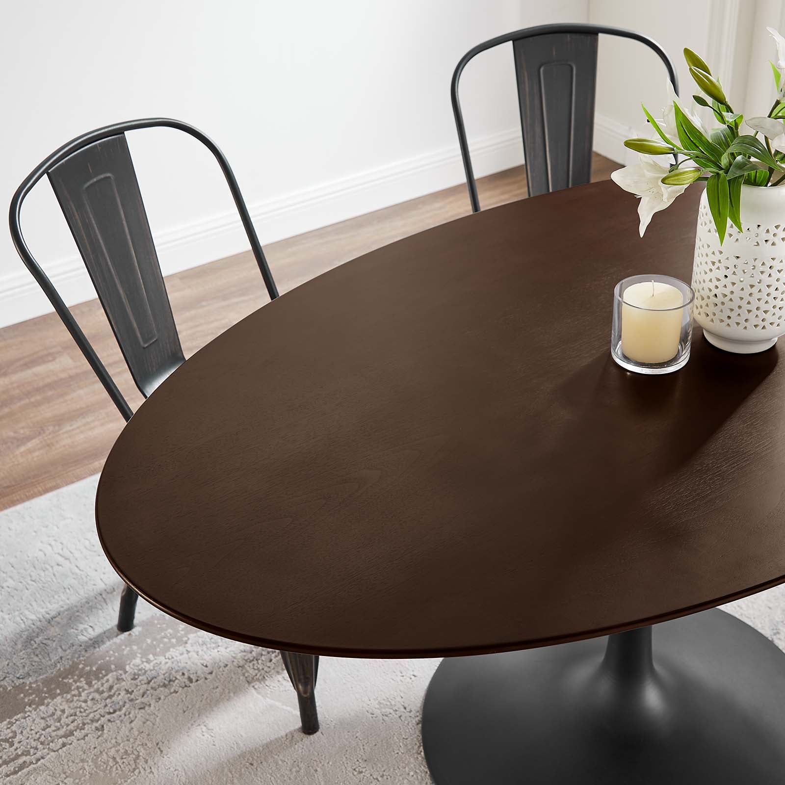 Lippa 60&quot; Oval Wood Grain Dining Table By HouseBean