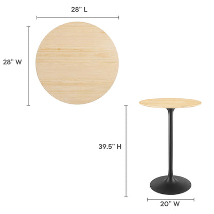 Lippa Round Wood Bar Table by Modway