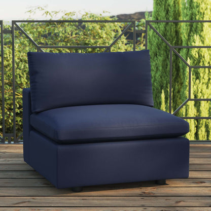 Commix Overstuffed Outdoor Patio Armless Chair By HouseBean