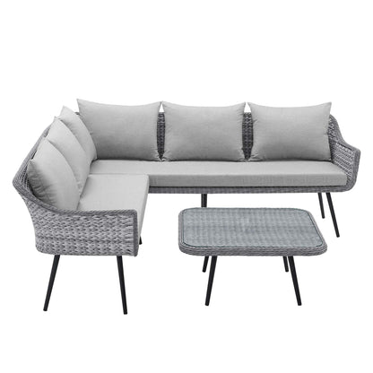 Endeavor Outdoor Patio Wicker Rattan Wicker Rattan Seating Set by Modway