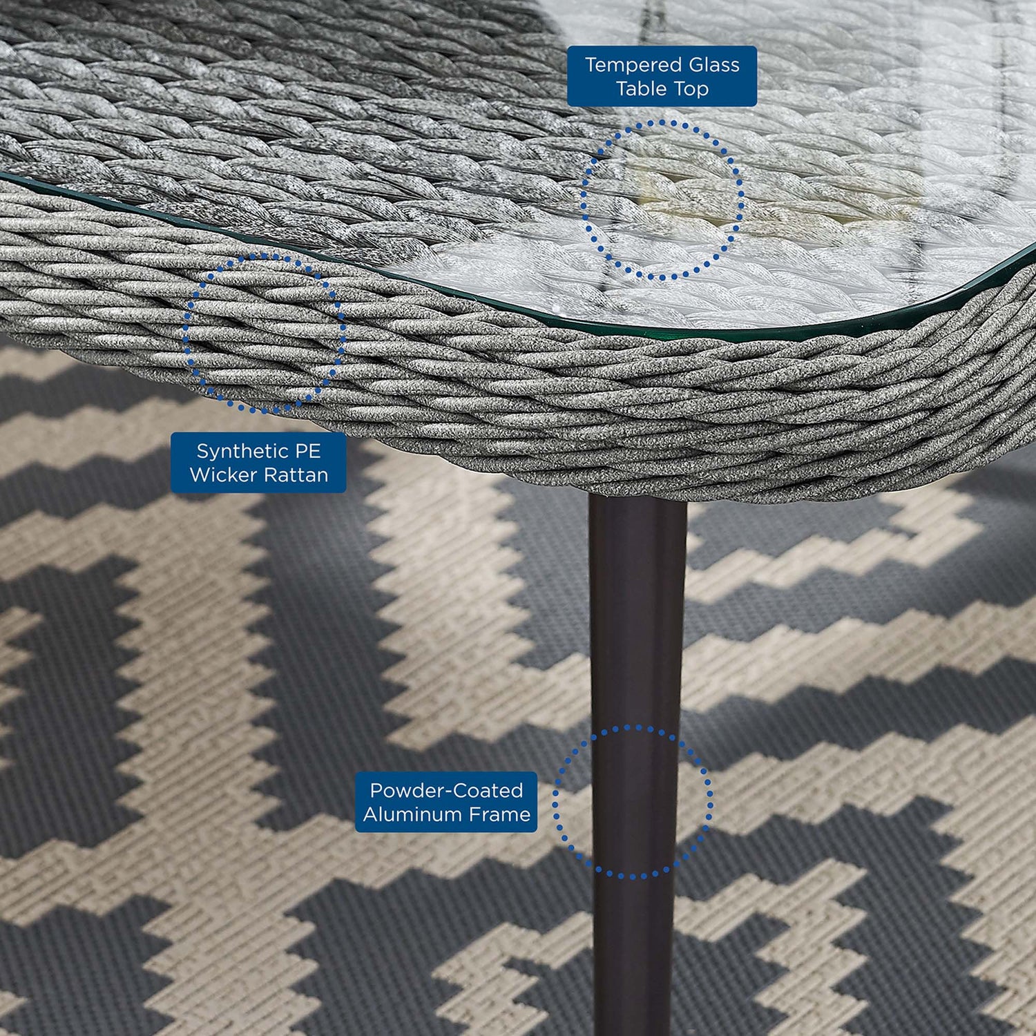 Endeavor Outdoor Patio Wicker Rattan Wicker Rattan Seating Set by Modway