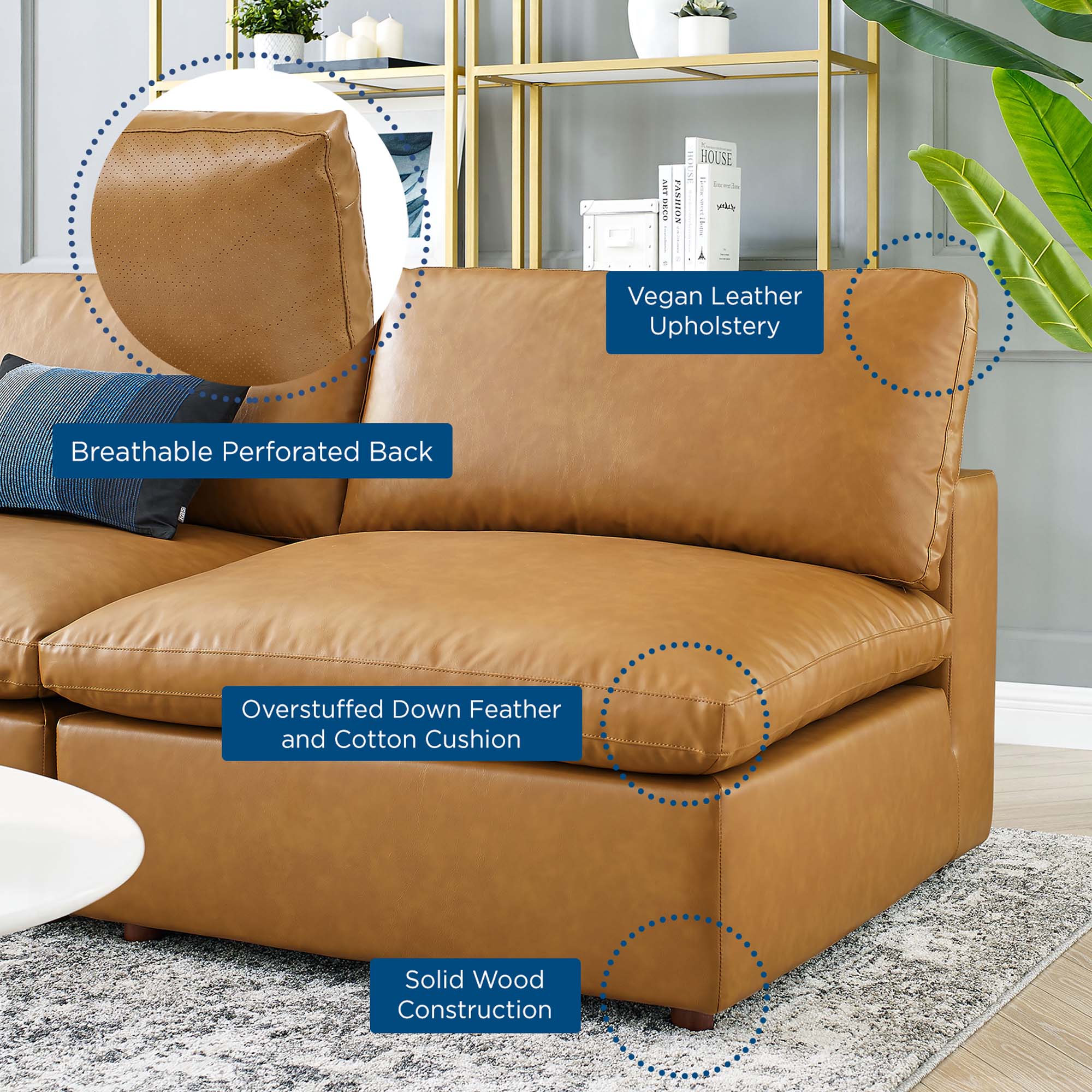 Commix Armless Corner Sectional by Modway