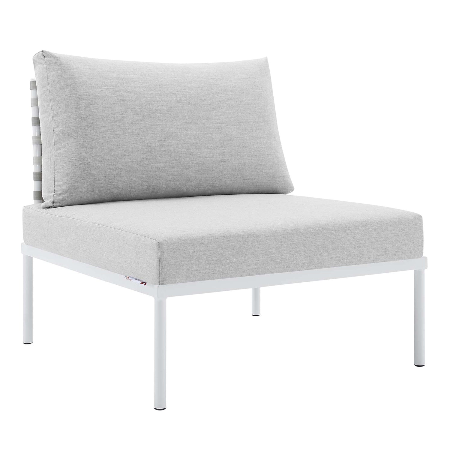 Harmony 7-Piece  Sunbrella¬Æ Basket Weave Outdoor Patio Aluminum Sectional Sofa Set by Modway