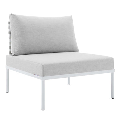 Harmony 7-Piece  Sunbrella¬Æ Basket Weave Outdoor Patio Aluminum Sectional Sofa Set by Modway