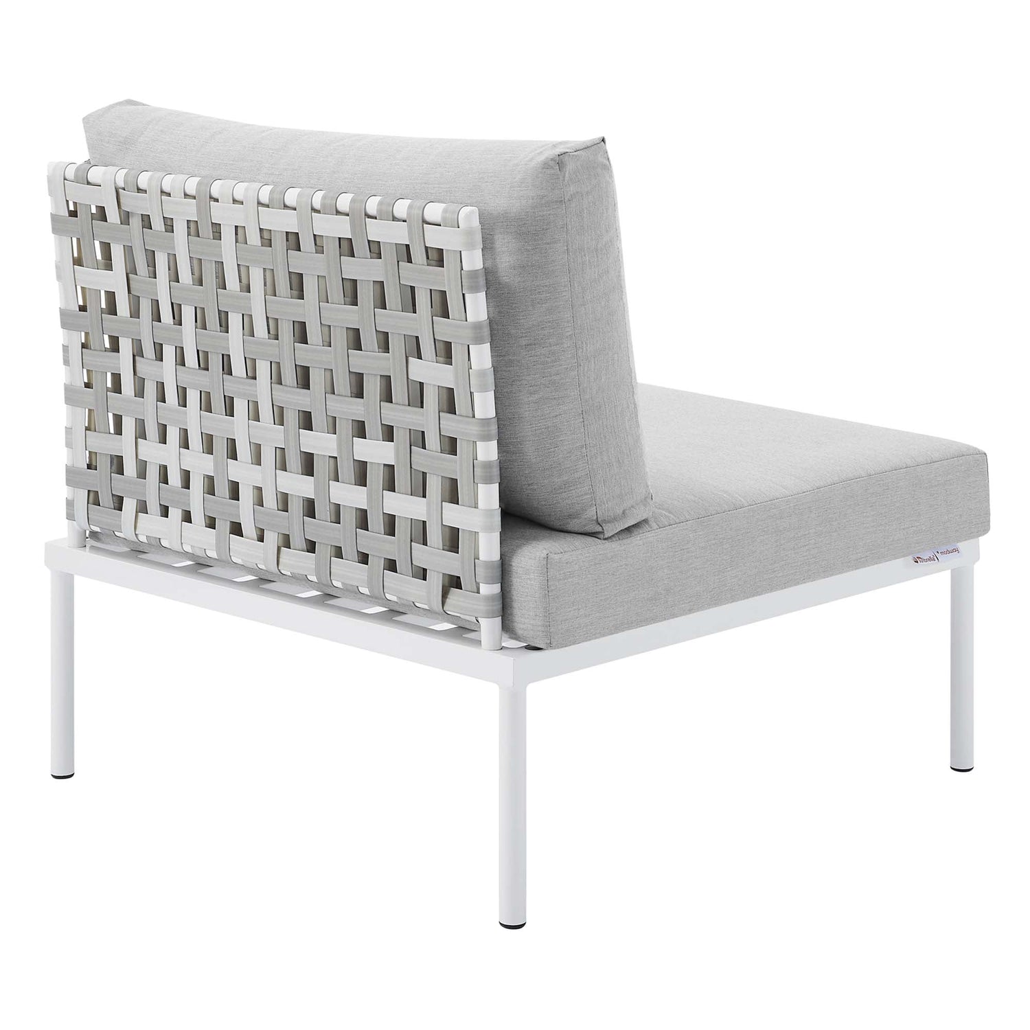 Harmony 7-Piece  Sunbrella¬Æ Basket Weave Outdoor Patio Aluminum Sectional Sofa Set by Modway