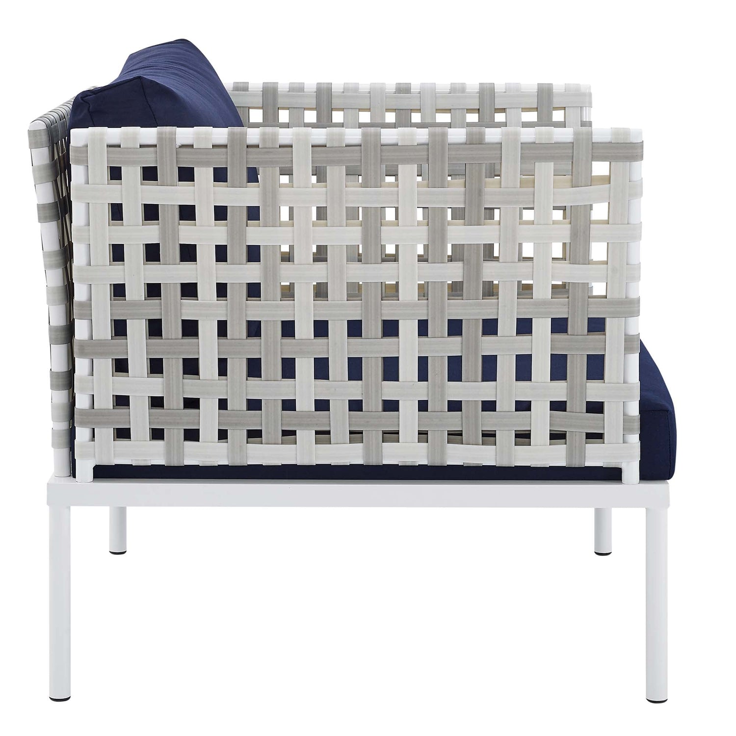 Harmony 7-Piece  Sunbrella¬Æ Basket Weave Outdoor Patio Aluminum Sectional Sofa Set by Modway