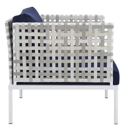 Harmony 7-Piece  Sunbrella¬Æ Basket Weave Outdoor Patio Aluminum Sectional Sofa Set by Modway