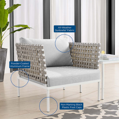 Harmony Sunbrella¬Æ Basket Weave Outdoor Patio Aluminum Armchair by Modway
