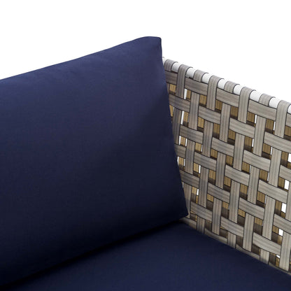 Harmony Sunbrella¬Æ Basket Weave Outdoor Patio Aluminum Armchair by Modway