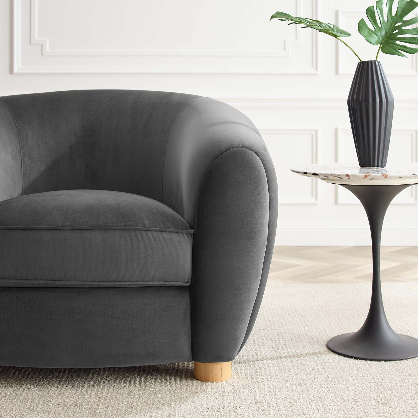 Abundant Performance Velvet Armchair By HouseBean