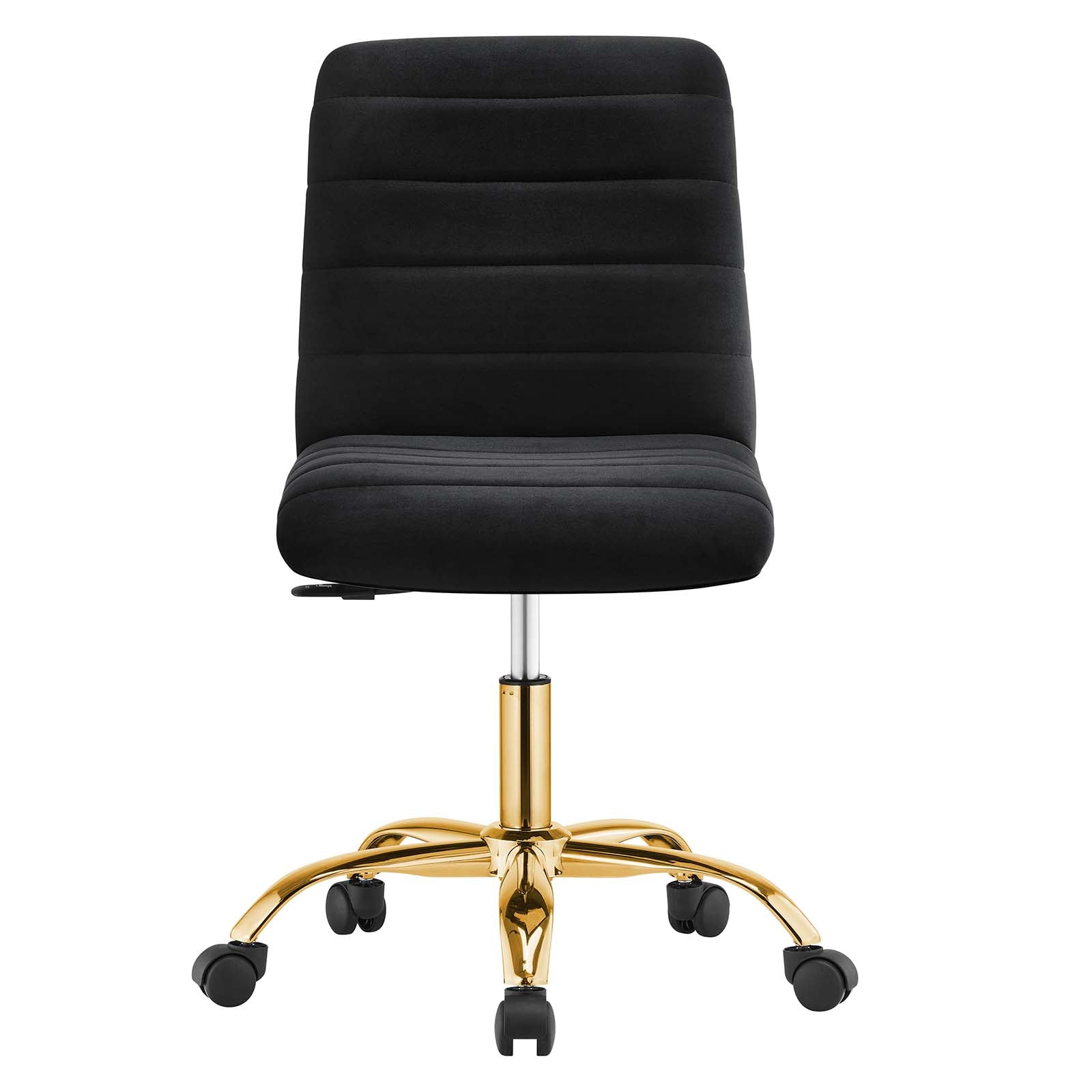 Ripple Armless Performance Velvet Office Chair By HouseBean