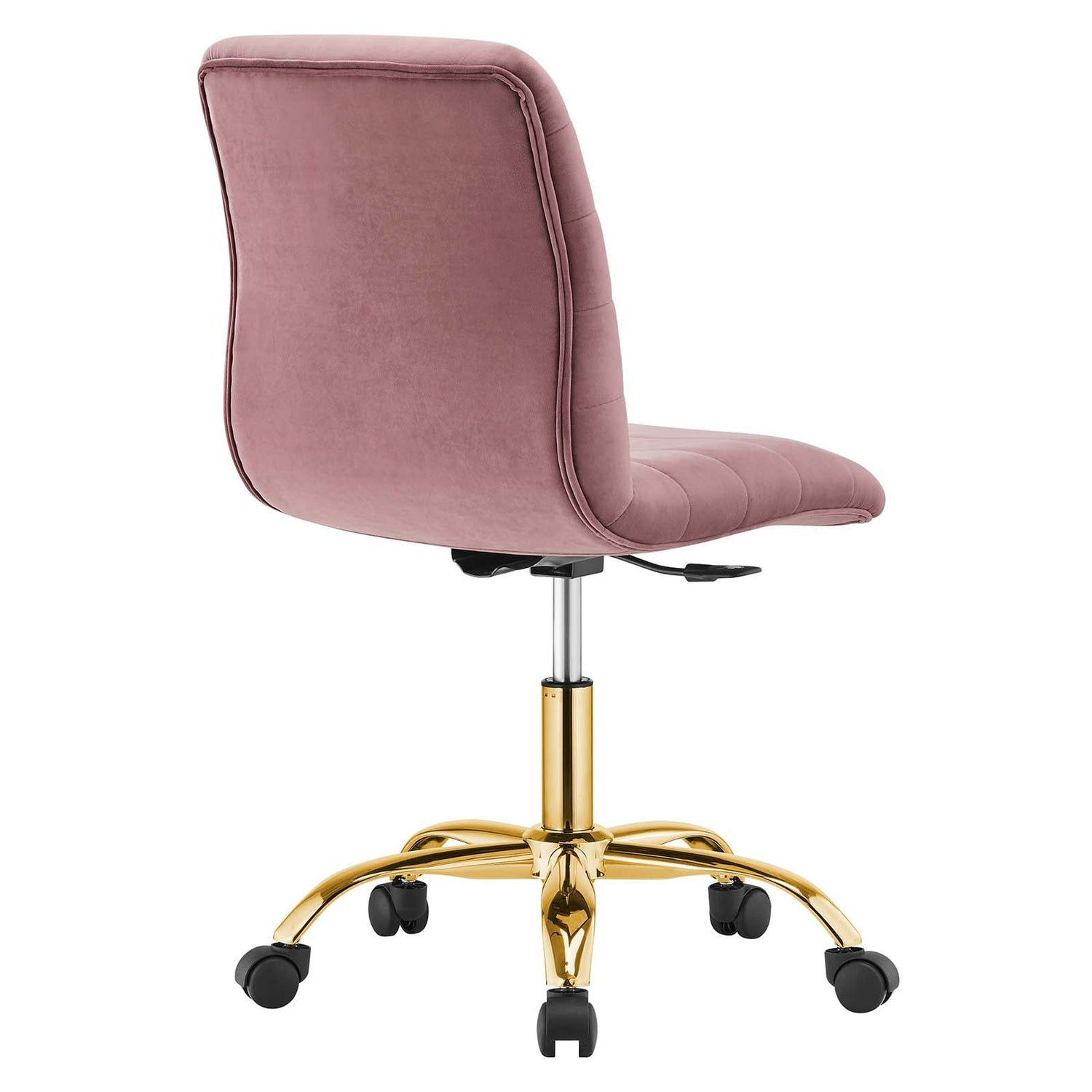 Ripple Armless Performance Velvet Office Chair By HouseBean