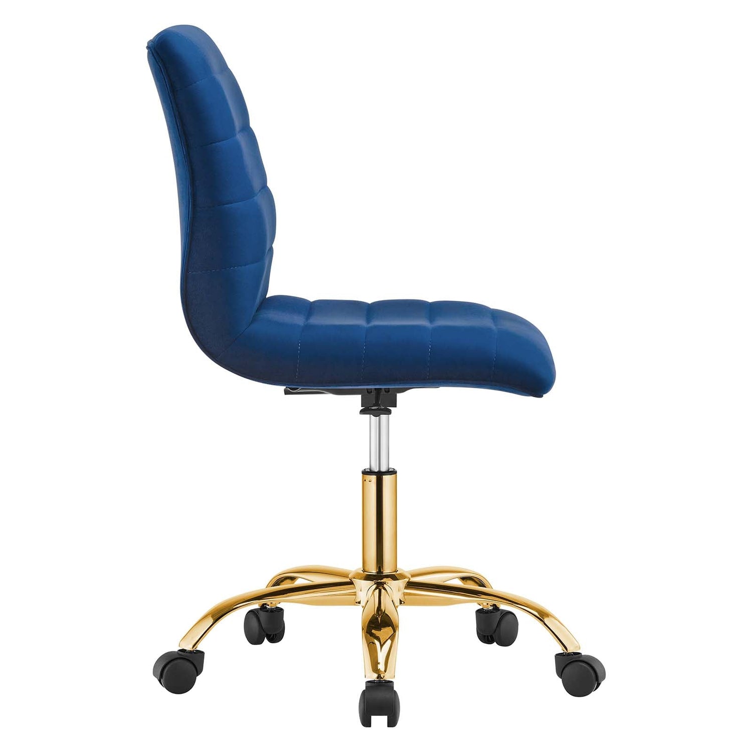 Ripple Armless Performance Velvet Office Chair By HouseBean