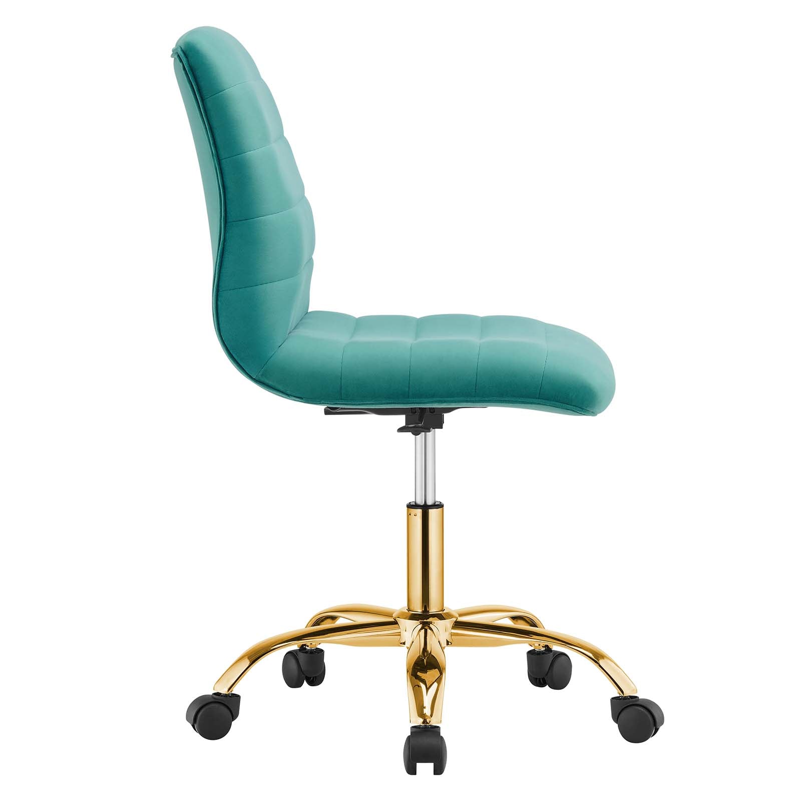 Ripple Armless Performance Velvet Office Chair By HouseBean