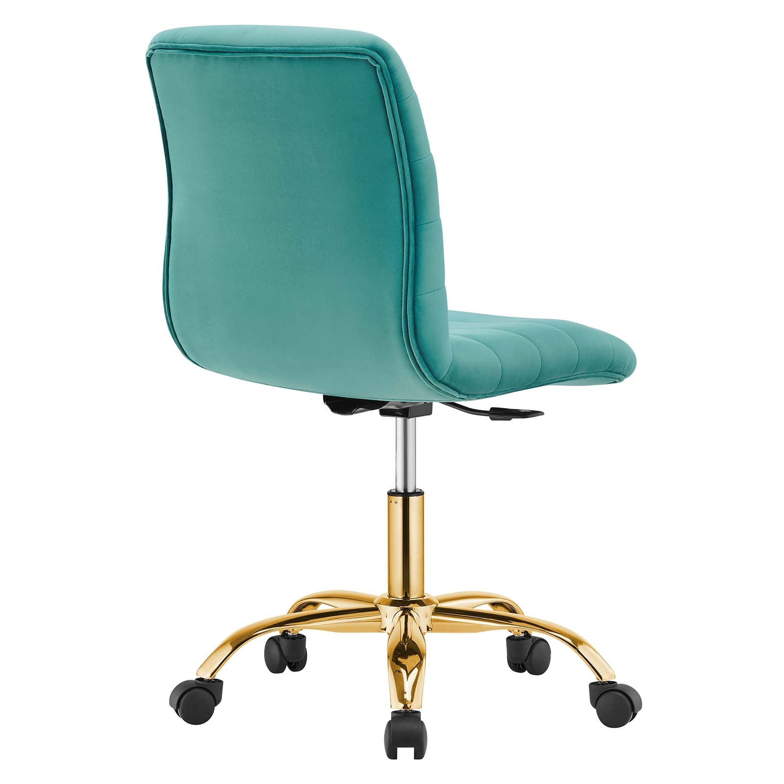 Ripple Armless Performance Velvet Office Chair By HouseBean