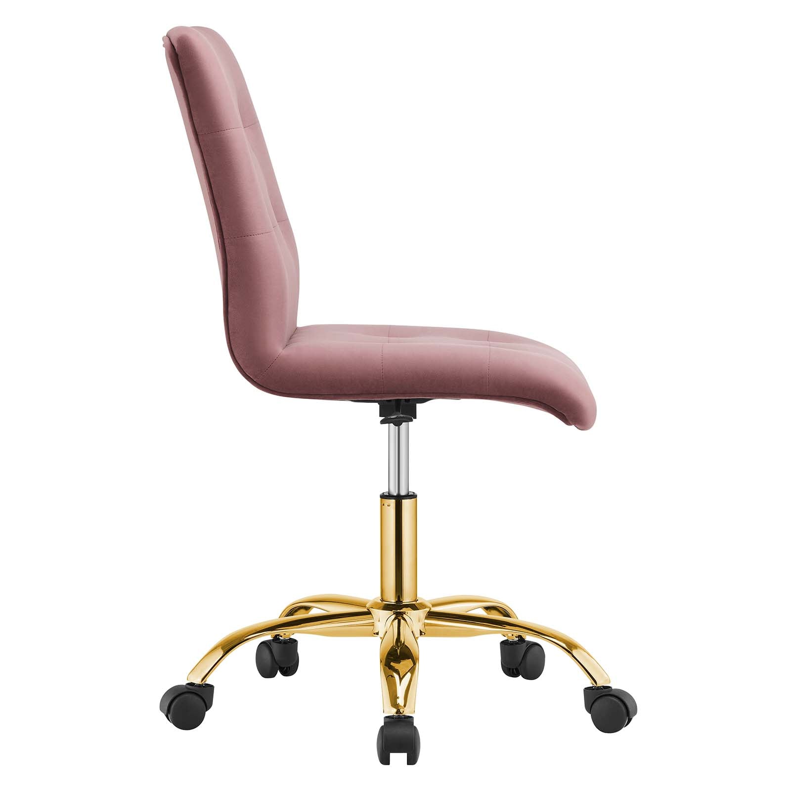 Prim Armless Performance Velvet Office Chair By HouseBean