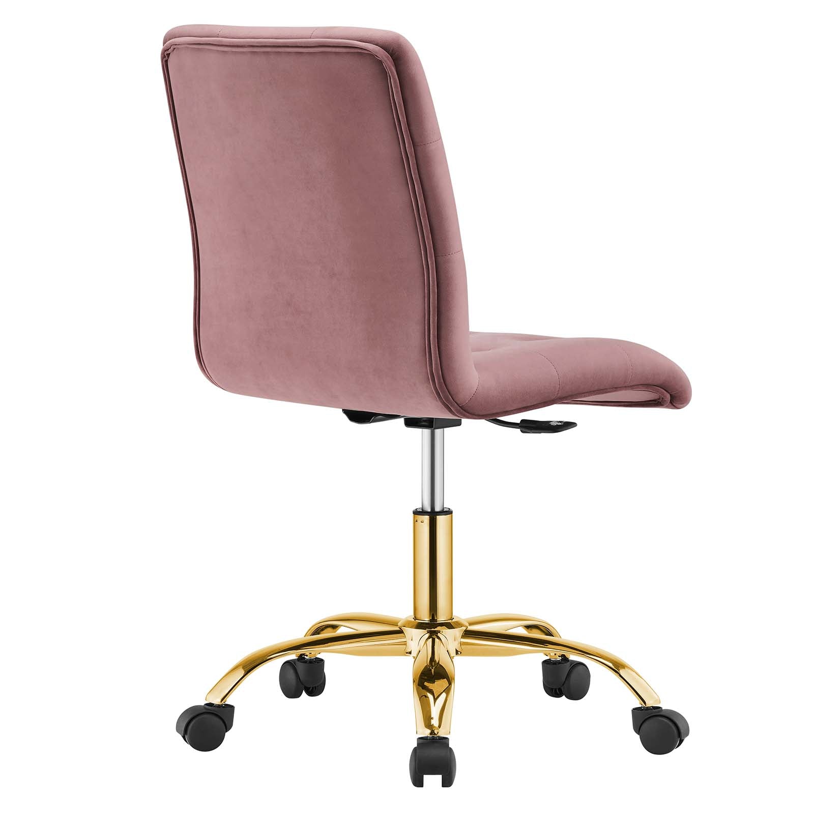 Prim Armless Performance Velvet Office Chair By HouseBean