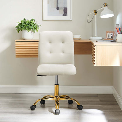 Prim Armless Performance Velvet Office Chair By HouseBean