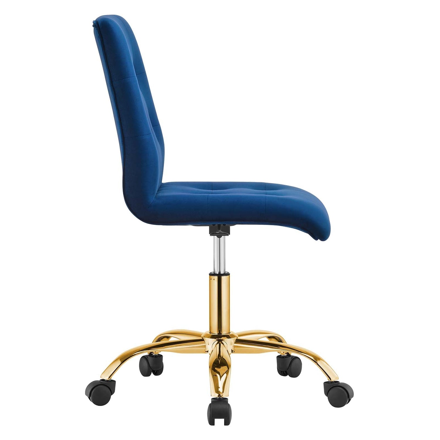 Prim Armless Performance Velvet Office Chair By HouseBean