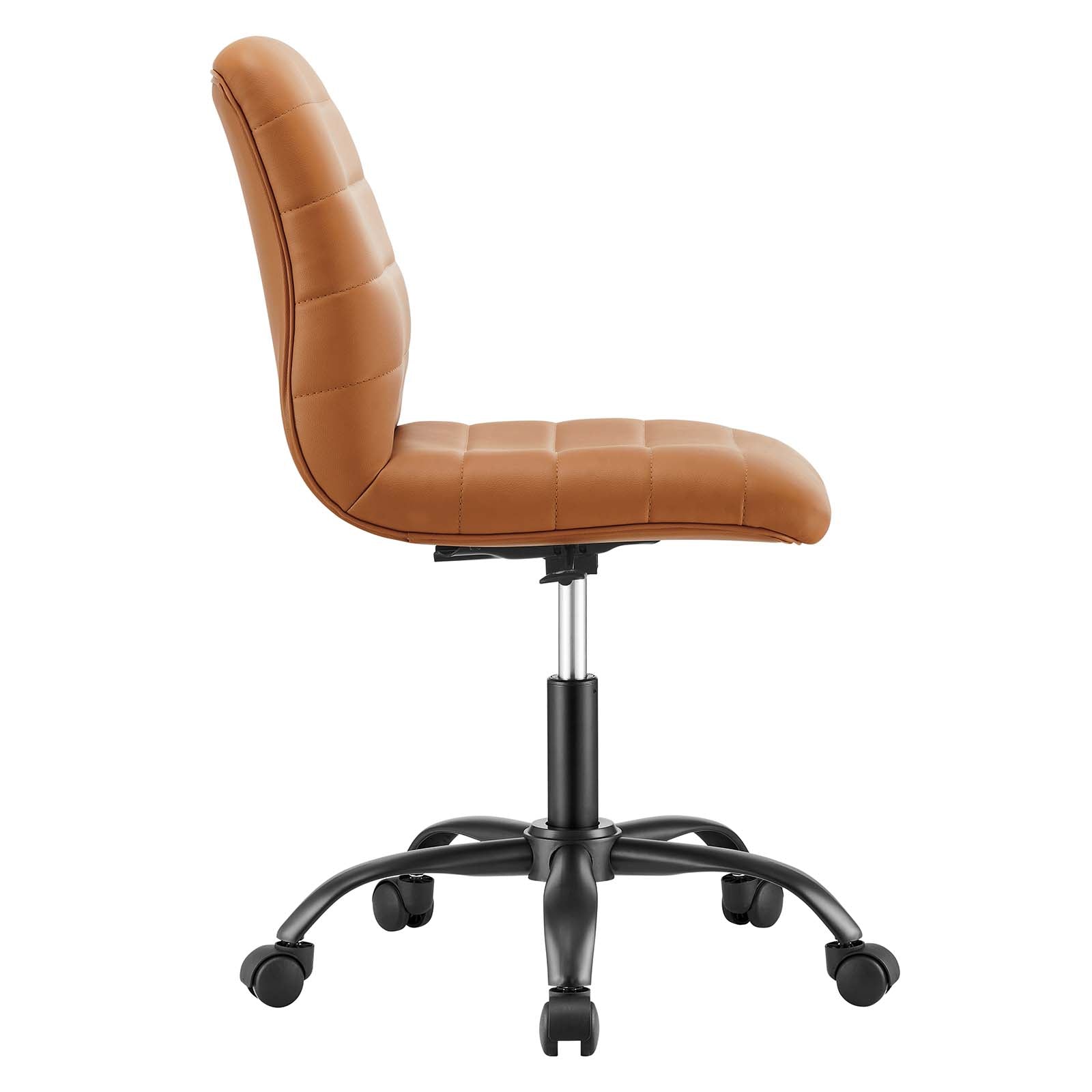 Ripple Armless Vegan Leather Office Chair By HouseBean