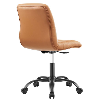 Ripple Armless Vegan Leather Office Chair By HouseBean