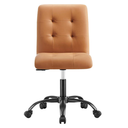 Prim Armless Vegan Leather Office Chair By HouseBean