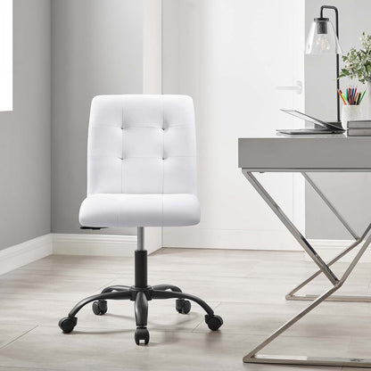 Prim Armless Vegan Leather Office Chair By HouseBean