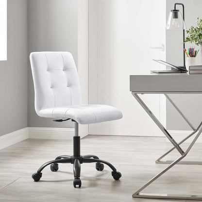 Prim Armless Vegan Leather Office Chair By HouseBean