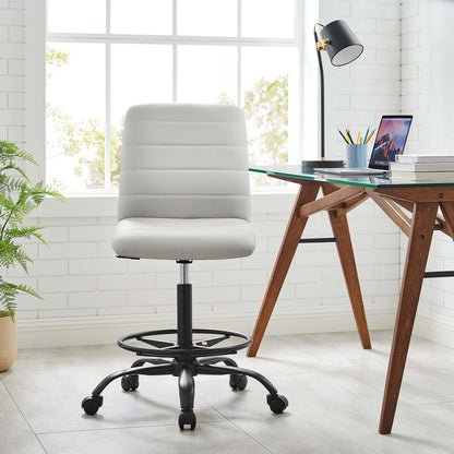 Ripple Armless Vegan Leather Drafting Chair by Modway