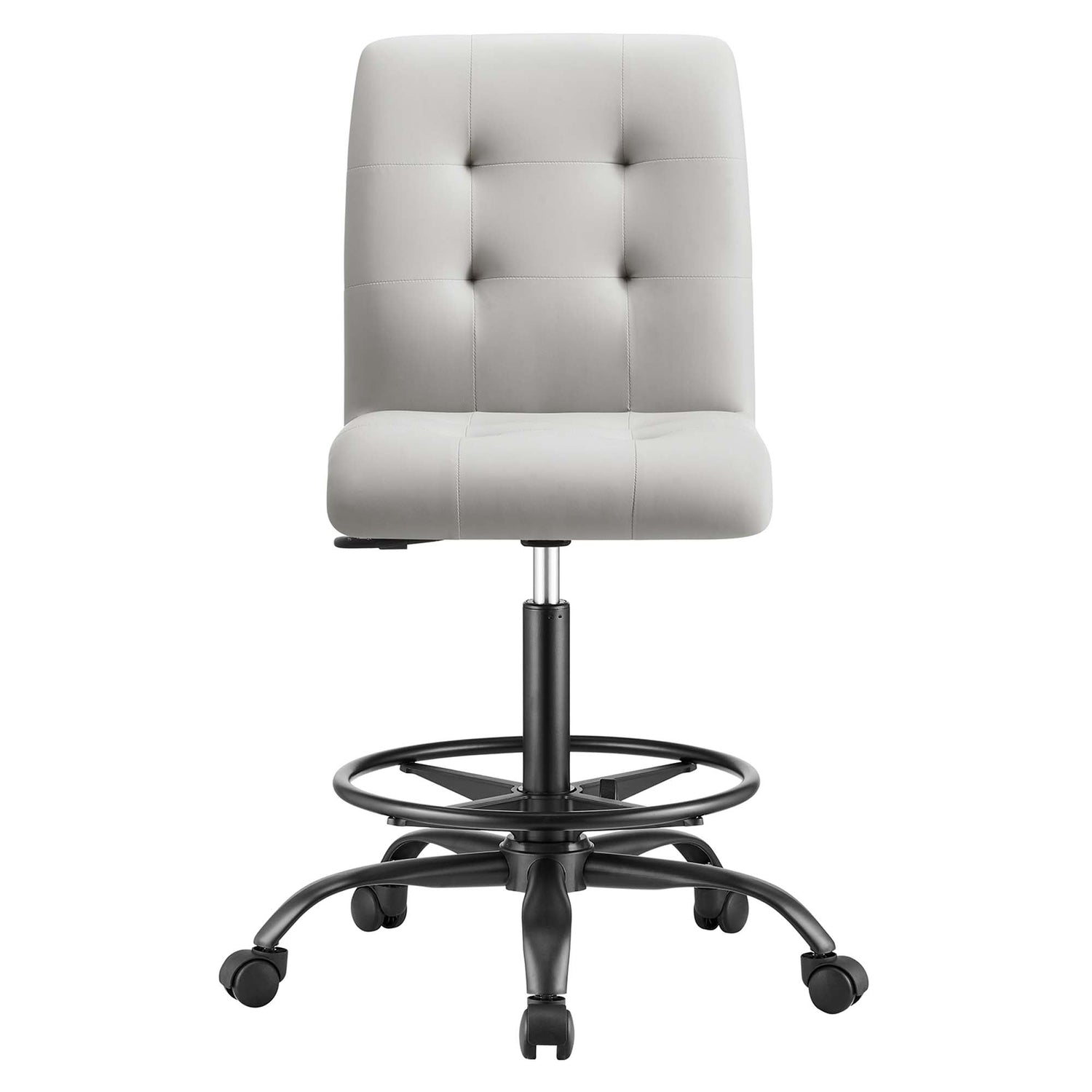 Prim Armless Vegan Leather Drafting Chair by Modway