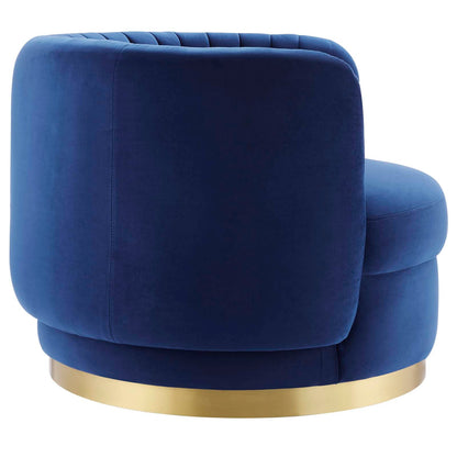 Embrace Tufted Performance Velvet Performance Velvet Swivel Chair By HouseBean