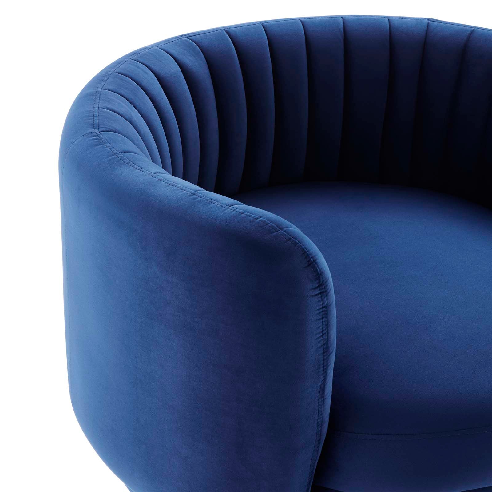 Embrace Tufted Performance Velvet Performance Velvet Swivel Chair By HouseBean